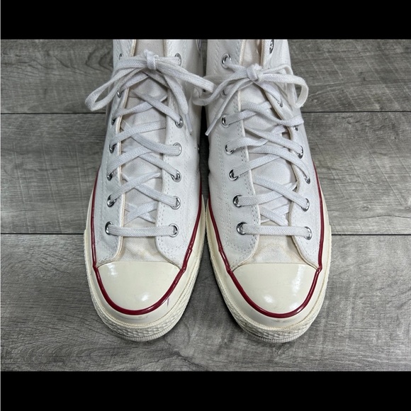 Converse Chuck Taylor 10 All Star Mens White Sneakers Kicks Shoes Size 11.5 - Picture 3 of 9